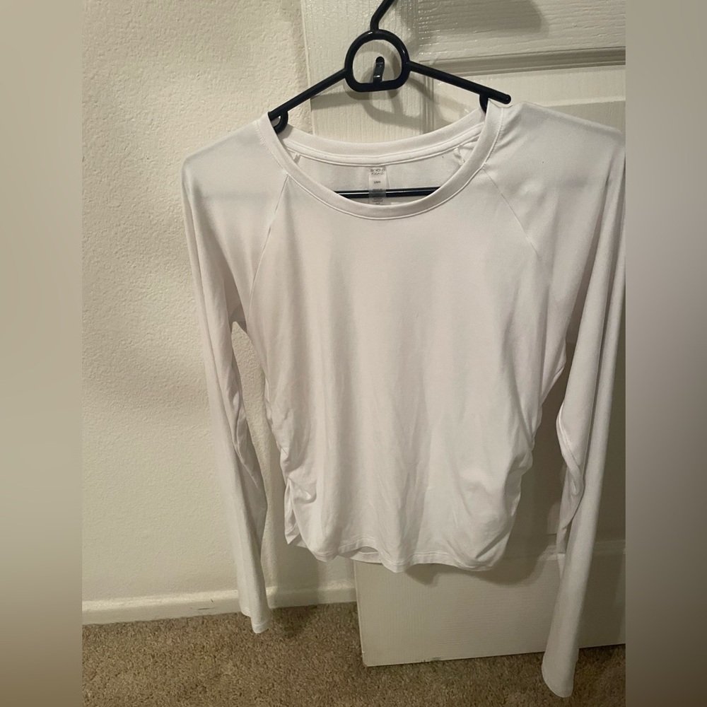 Beyond Yoga Classic White Long Sleeve Top